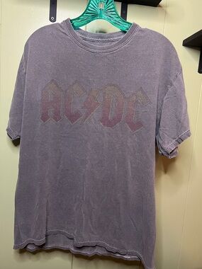 AC/DC Washed Purple Graphic Tee